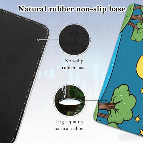 Gaming Mauspad, 100x200cmx3mm GroßEs Mousepad,wasserdichte Gewebe, Rutschfester Gummiunterseite, BüRobedarf, Verbesserte PräZision Und Geschwindigkeit, Wald Sterne JX2B-613 Bild 5