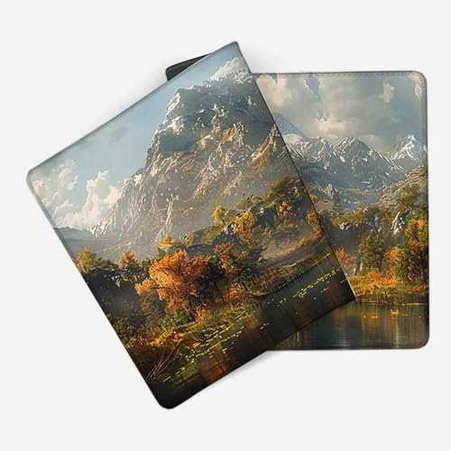 Mauspad 1200 x 600 Berg Mauspad Fallen Schreibtischunterlage mit Genähten Kanten Rutschfester Mousepad XXL, Tischunterlage Schreibtisch für PC, Maus und Tastatur, Home Office, Gaming Zubehör w5836 Bild 2