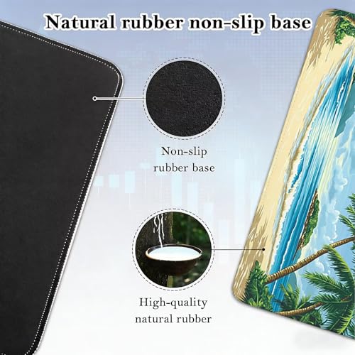 Gaming Mauspad, 100x200cmx3mm GroßEs Mousepad,wasserdichte Gewebe, Rutschfester Gummiunterseite, BüRobedarf, Verbesserte PräZision Und Geschwindigkeit, Strandblick JX2B-589 Bild 5