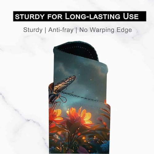 Mauspad 1000 x 500 Blume Mauspad Schmetterling Schreibtischunterlage mit Genähten Kanten Rutschfester Mousepad XXL, Tischunterlage Schreibtisch für Maus, Tastatur, Home Office, Gaming Zubehör p5429 Bild 4