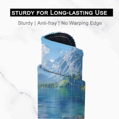 Mauspad 1200 x 600 Blau Mauspad Landschaft Schreibtischunterlage mit Genähten Kanten Rutschfester Mousepad XXL, Tischunterlage Schreibtisch für PC, Maus und Tastatur, Home Office, Gaming Zubehör e5304 Bild 4
