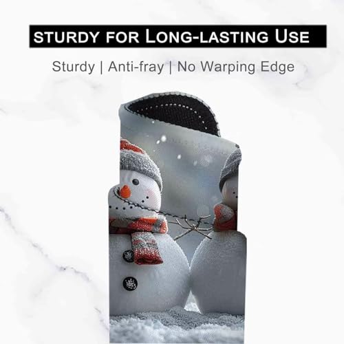 Mauspad 1200 x 600 Grau Mauspad Schneemann Schreibtischunterlage mit Genähten Kanten Rutschfester Mousepad XXL, Tischunterlage Schreibtisch für PC, Maus und Tastatur, Home Office, Gaming Zubehör w6151 Bild 4