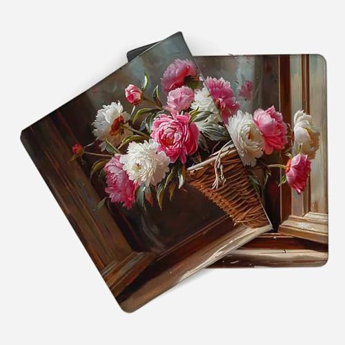 Mauspad 1200 x 600 Rosa Mauspad Blume Schreibtischunterlage mit Genähten Kanten Rutschfester Mousepad XXL, Tischunterlage Schreibtisch für PC, Maus und Tastatur, Home Office, Gaming Zubehör e6375 Bild 2