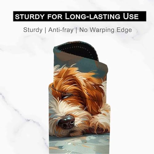 Mauspad 1200 x 600 Hund Mauspad Blume Schreibtischunterlage mit Genähten Kanten Rutschfester Mousepad XXL, Tischunterlage Schreibtisch für PC, Maus und Tastatur, Home Office, Gaming Zubehör e5871 Bild 4
