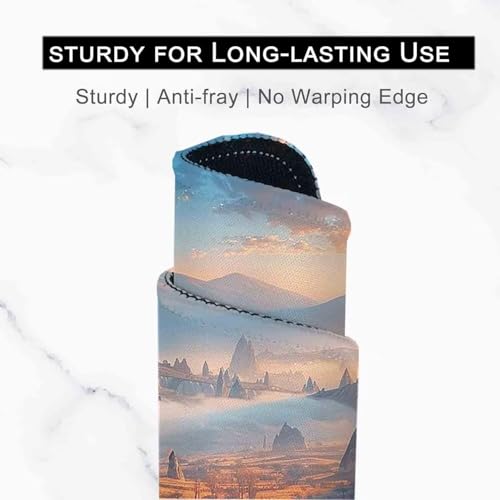 Mauspad 1200 x 600 Grau Mauspad Landschaft Schreibtischunterlage mit Genähten Kanten Rutschfester Mousepad XXL, Tischunterlage Schreibtisch für PC, Maus und Tastatur, Home Office, Gaming Zubehör o5752 Bild 4