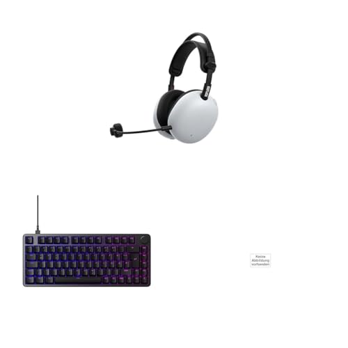 Sony INZONE H9 II kabelloses Gaming-Headset mit Noise Cancelling, weiß + INZONE Keyboard + Fnatic Gaming-Mouse Bild 1