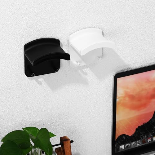 2 Stück pack Kopfhörerhalterung aus Abs mit Selbstklebendem Design und Doppeltem Haken Allgemein Einsetzbar für Headset und Schlüsselanhänger für Gaming Raum und Riegel Bild 6