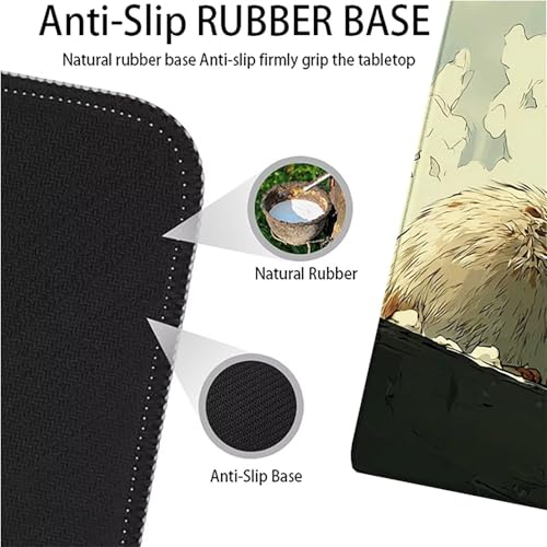 Mauspad XXL 1000 x 500 x 3 mm, Gaming Mauspad Katze Mousepad Maus Schreibtischunterlage mit Genähten Kanten, Rutschfeste Gummibasis Mouse Pad WassXerdicht Gaming Accessories für Home Office -lsy2603K2 Bild 6