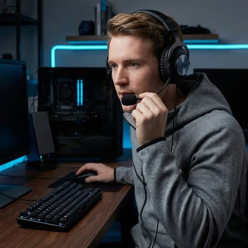 jojofuny 2 Stück Leichtes Gaming Headset mit Mikrofon Schwarzes Design und Schwammkappe für Marathonpc Gaming Sessions und Kompetitives zu Hause Bild 6