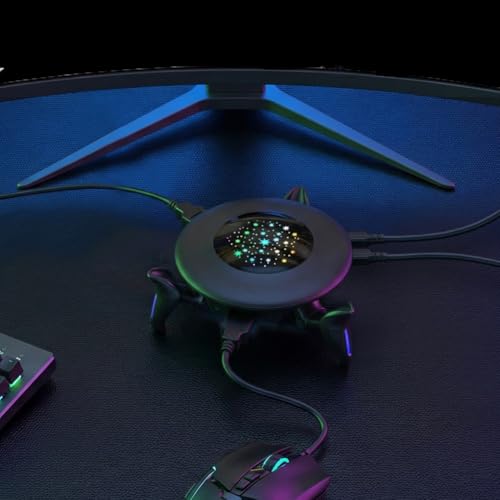 Gaming-Tastatur- und Maus-Konverter, für Switch 2 für PS4 für Xbox Series X S, PC-Gaming, mit dynamischem RGB für Beleuchtung Bild 4