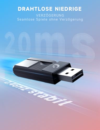 Gvyugke Wireless Gaming Headset mit Mikrofon für PS5/PS4/PC/Switch/Mac, 2.4GHz & BT 5.3 Kabellos (≤20ms) & 3.5mm Kabel Kopfhörer, Noise Cancelling Mic, 7.1 Surround, 70H Akku, RGB, Faltbar Bild 4