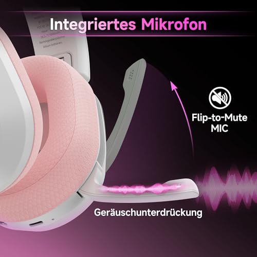 Gvyugke Xbox Headset Wireless, Gaming Headset mit Mikrofon für Xbox Series X/S, Xbox One, PS5/4, PC, Mac, Headset Kabellos mit Geräuschunterdrückendem Mikrofon mit Flip-to-Mute-Funktion, Faltbar Bild 4