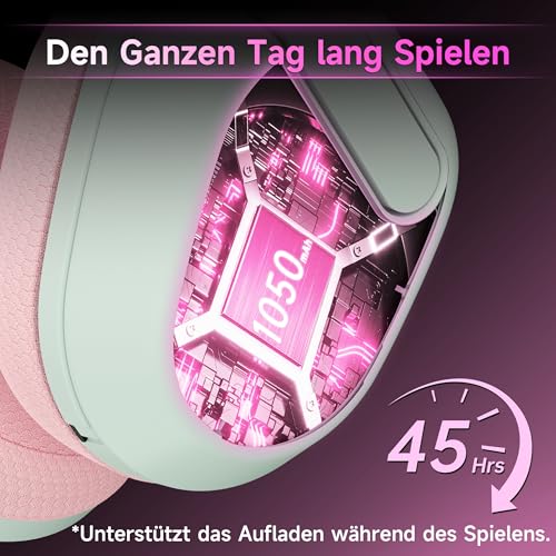 Gvyugke Xbox Headset Wireless, Gaming Headset mit Mikrofon für Xbox Series X/S, Xbox One, PS5/4, PC, Mac, Headset Kabellos mit Geräuschunterdrückendem Mikrofon mit Flip-to-Mute-Funktion, Faltbar Bild 6