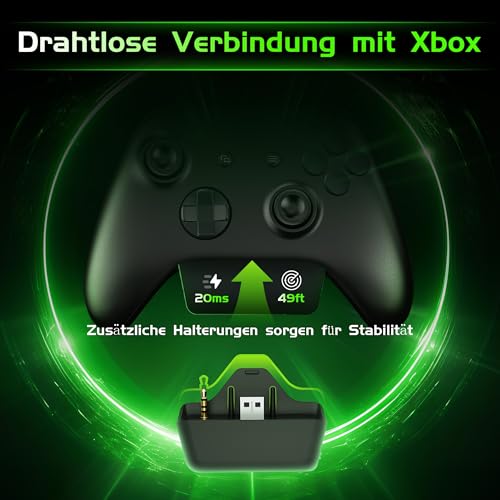 Gvyugke Wireless Gaming Headset für Xbox Series X|S/One, PS5, PS4, PC, Switch, Mac, 2.4GHz & Bluetooth 5.4 Kabelloses & 3.5 mm Kopfhörer mit Noise-Cancelling Mikrofon, Flip-to-Mute Funktion Bild 2
