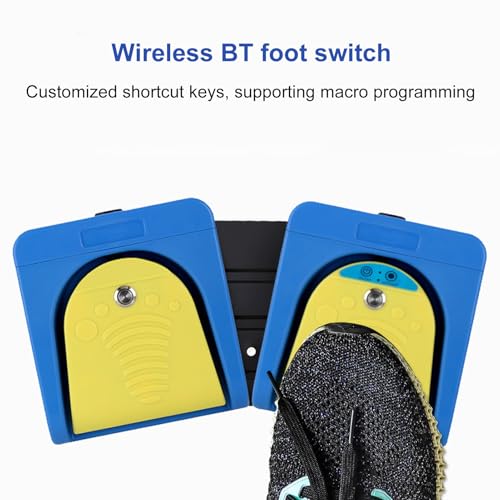 Cuifati 2-Pedal-Fußschalter, Mechanischer Tastatur-Maus-Shortcut-Controller mit 2,4-G-Wireless-USB-Konnektivität, für Gaming-Arbeiten, Industrielle Instrumentensteuerung Bild 4