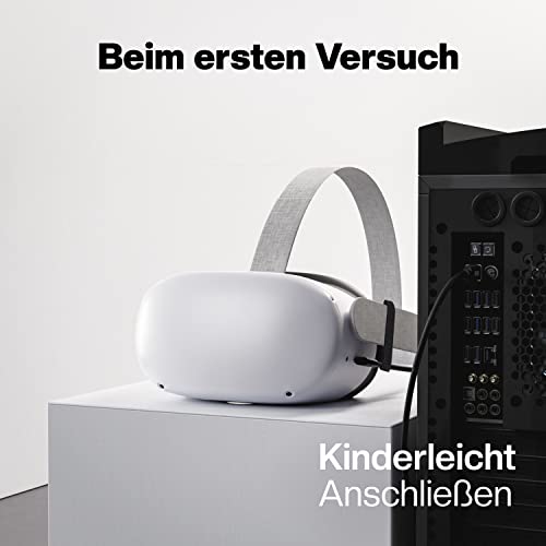 CABLETEX 5m Link Kabel für Meta Quest 3, Oculus Quest 2, PICO 4, PSVR2, Steam VR – USB 3.2 USB C Kabel für VR Headset und Gaming PC, 5 Gbit/s Datenübertragung (Packung mit 2) Bild 6
