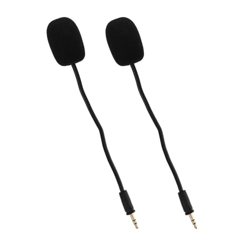 2 Stück Leichtes Gaming Headset mit Abnehmbarem Mikrofon und Schwammpolster Geeignet für Heimcomputer und Kopfhörer Beim Kompetitiven in Schwarz Bild 1