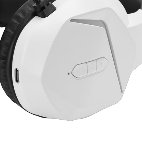 Bewinner Kabelloses Gaming-Headset mit Mikrofon mit Geräuschunterdrückung |2,4 G + Bluetooth 5.4 Dual-Modus, 40 Stunden Spielzeit und RGB-Beleuchtung für PC (White) Bild 7