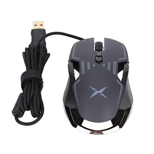 Mechanische Maus, Langlebige RGB-Gaming-Maus mit Hintergrundbeleuchtung für USB-, Kabelgebundene, Einstellbare DPI, Leichtes Ergonomisches Design für Desktop-Laptops, Notebooks Bild 1