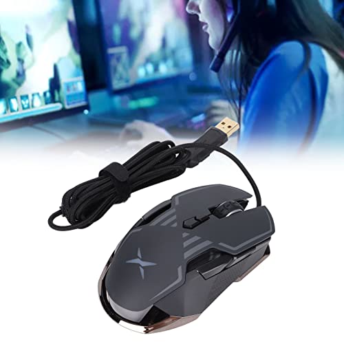 Gaming-Maus, Leichte, Kabelgebundene Maus mit RGB-Hintergrundbeleuchtung für PC-Gaming-Computermäuse, Einstellbare DPI, Ergonomisches Design für Desktop-Laptops, Notebooks Bild 3