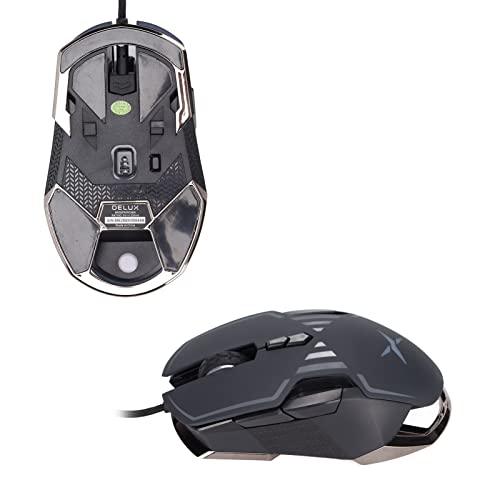 Gaming-Maus, Leichte, Kabelgebundene Maus mit RGB-Hintergrundbeleuchtung für PC-Gaming-Computermäuse, Einstellbare DPI, Ergonomisches Design für Desktop-Laptops, Notebooks Bild 4