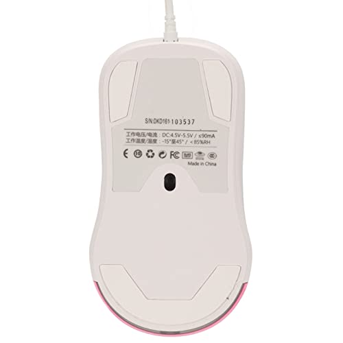 Bewinner DM010 Kabelgebundene Gaming-Maus, RGB-Hintergrundbeleuchtung, 3500 DPI, Ergonomische Optische USB-Computermaus für PC-Gamer, Pink (PINK) Bild 4