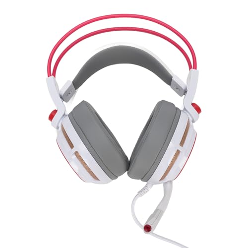 Bewinner 7.1-Surround-Sound-Gaming-Headset mit Vibration und LED-Leuchten, Kabelgebundene USB-Kopfhörer mit Geräuschunterdrückendem Mikrofon, Adaptiver Kopfbügel für PC, Series X/S Bild 1