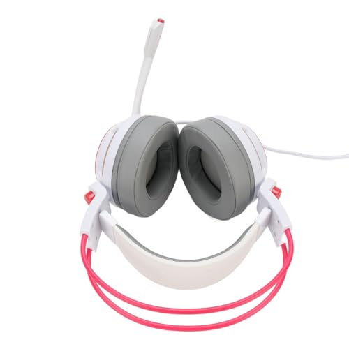 Bewinner 7.1-Surround-Sound-Gaming-Headset mit Vibration und LED-Leuchten, Kabelgebundene USB-Kopfhörer mit Geräuschunterdrückendem Mikrofon, Adaptiver Kopfbügel für PC, Series X/S Bild 4