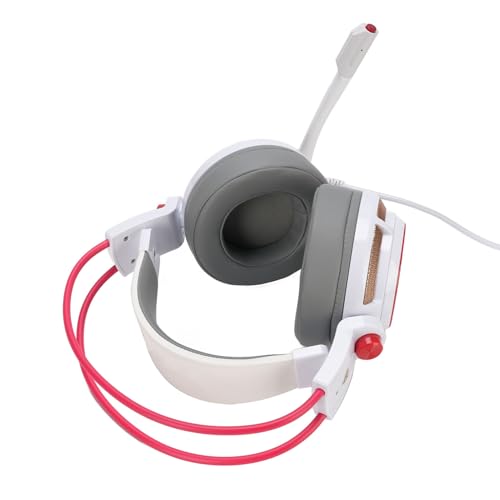 Bewinner 7.1-Surround-Sound-Gaming-Headset mit Vibration und LED-Leuchten, Kabelgebundene USB-Kopfhörer mit Geräuschunterdrückendem Mikrofon, Adaptiver Kopfbügel für PC, Series X/S Bild 5