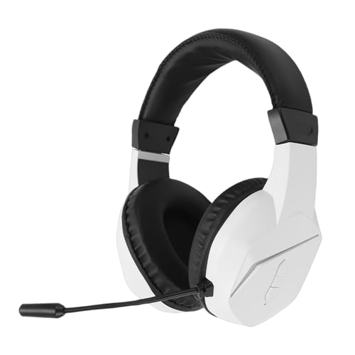 Bewinner Kabelloses Gaming-Headset mit 2,4 G und Bluetooth 5.4, 40 Stunden Spielzeit, AI-Mikrofon mit Geräuschunterdrückung, RGB-Lichtern, für PC, Mobilgerät, Weiß (White) Bild 1