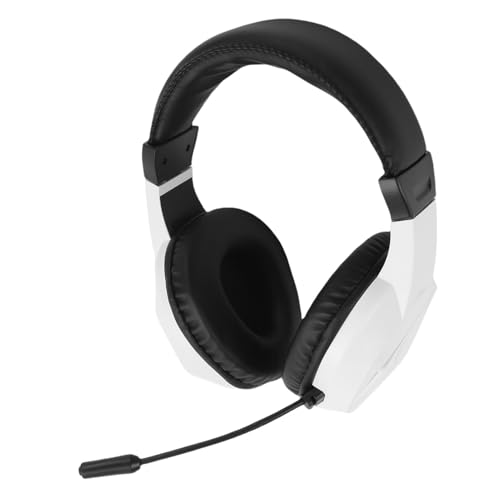 Bewinner Kabelloses Gaming-Headset mit 2,4 G und Bluetooth 5.4, 40 Stunden Spielzeit, AI-Mikrofon mit Geräuschunterdrückung, RGB-Lichtern, für PC, Mobilgerät, Weiß (White) Bild 2