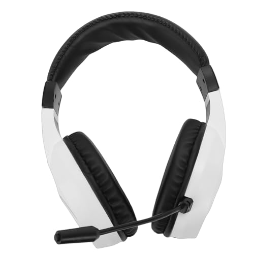 Bewinner Kabelloses Gaming-Headset mit 2,4 G und Bluetooth 5.4, 40 Stunden Spielzeit, AI-Mikrofon mit Geräuschunterdrückung, RGB-Lichtern, für PC, Mobilgerät, Weiß (White) Bild 3