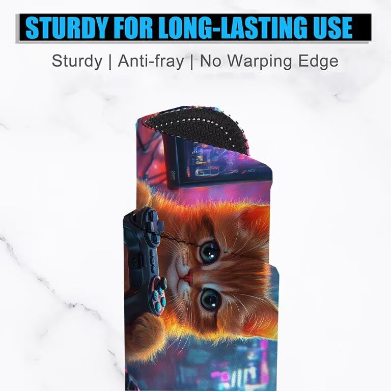 Schreibtischunterlage Katze Mauspad XXL 120x60cm Mousepad Tiere Gaming Mauspad mit Nicht rutschender Unterlage, Vernähte Kanten WassXerdicht Anti-Rutsch Maus Pad für Laptop, Office Geschenke F0-1193 Bild 3