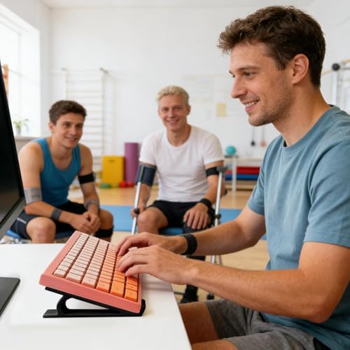 Tastaturerhöhung | 2 Stück, rutschfest, ergonomischer Neigungswinkel,Tastatur-Erhöhung Schreibisch-Zubehör - für Lehrer Frauen Männer Maus Telefon Schreiben Gaming Büro Wohnung Bild 2