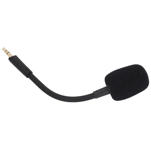 Ersatz-Spielmikrofon, abnehmbares Mikrofon mit Geräuschunterdrückung, Boom-Mikrofon mit Schaumstoffabdeckung, ideal für Barracuda X Gaming-Headset, 3,5 mm vergoldeter Stecker Bild 1