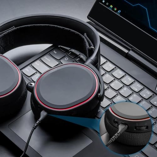 Ersatzkabel für SteelSeries Arctis 3/5/7/Pro, 2-in-1 Mini USB auf Dual 3,5mm & USB, 2m TPE Gaming Headset Kabel, Schwarz Bild 4