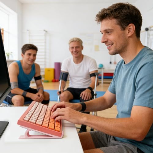 Tastaturständer, ergonomisch, rutschfest, bequem, Computerständer, Tastaturheber für den Schreibtisch, für Lehrer, Frauen, Männer, Maus, Telefon, Tippen, Gaming, Büro, Wohnung Bild 2