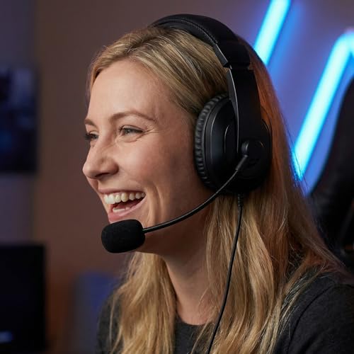 Toddmomy 2 Stück Gaming Headset mit Mikrofon für Heimcomputer und Kopfhörer Schwarze Farbe Schwammkappe Einfache Bedienung und Stummschaltfunktion für Kompetitives Bild 6
