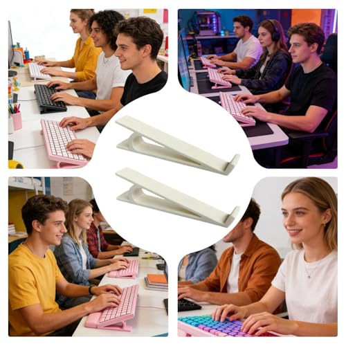 Tastaturständer, rutschfest, bequem, neigbar, tragbare Tastaturerhöhung für den Schreibtisch, für Lehrer, Frauen, Männer, Maus, Telefon, Tippen, Gaming, Büro, Wohnung Bild 4