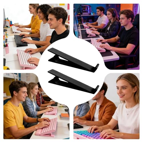 Generisch Tastaturablage,2er-Set Neigbare Universale Erhöhung,Tisch-Erhöhung Tastaturständer - für Lehrer Frauen Männer Maus Telefon Schreiben Gaming Büro Wohnung Bild 4