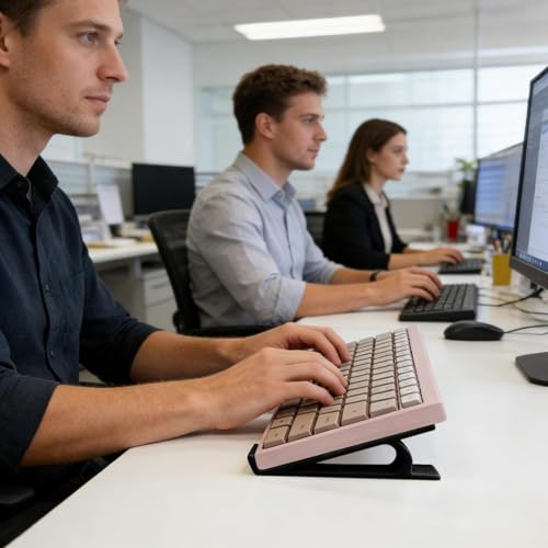 Tastaturständer – neigbar, universelle Unterstützung, Schreibtischerhöhung, Desktop-Tastatur-Ständer – für Lehrer, Frauen, Männer, Maus, Telefon, Tippen, Gaming, Büro, Wohnung Bild 7