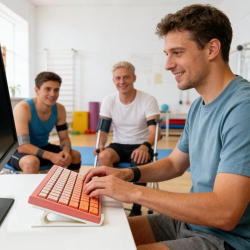 Tastaturerhöhung, rutschfest, bequem, neigbar, Computerständer, Tastaturheber für Schreibtisch, für Lehrer, Frauen, Männer, Maus, Telefon, Tippen, Gaming, Büro, Wohnung Bild 6