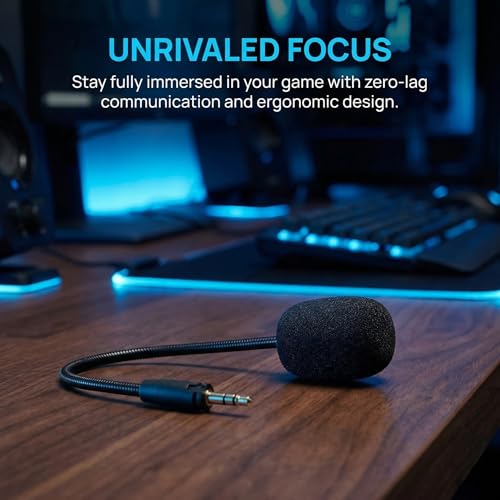 Healeved 2 Stück Gaming Headset mit Lautstärkeregelung und Breiter Kompatibilität Schwarzes Design und Weichem Schwammkopf für Komfortables zu Hause Bild 3
