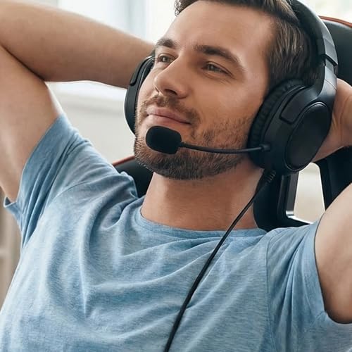 Healeved 2 Stück Gaming Headset mit Lautstärkeregelung und Breiter Kompatibilität Schwarzes Design und Weichem Schwammkopf für Komfortables zu Hause Bild 7
