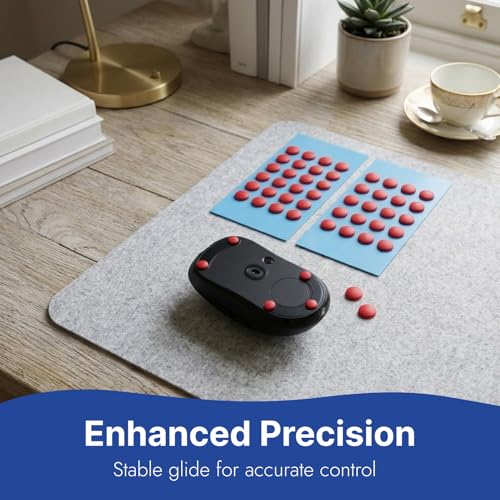 100PCS Mouse Skates Set, Maus Skates und Mouse Feet, Dot Skates für Gaming und Office, Ultra-schnelles Gleiten, Rounded Edges für präzises Handling, Maus Grip Tape kompatibel Bild 5