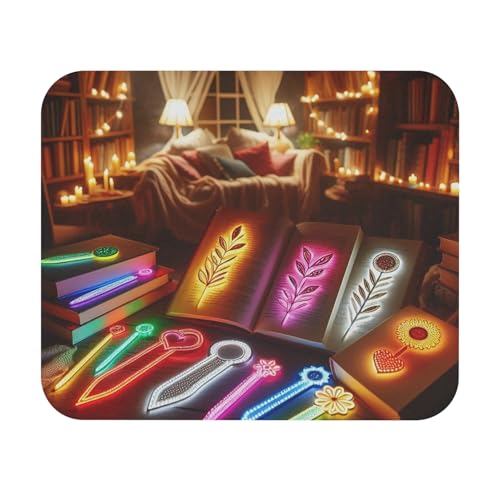 Gaming Mauspad Leuchtende Led Computer-Mauspad Vernähte Kanten Waschbar Laptop Schreibunterlage, Für Homeoffice, Kabellose Maus, Arbeitsstudium, 25x30cm Bild 1