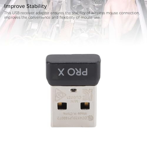 Diyeeni USB-Dongle-Mausempfänger-Adapter, Kabelloser Maus-USB-Empfänger, Schneller Pairing-Ersatz für LogitechGProX-Gaming-Mäuse mit Aufbewahrungstasche Bild 3