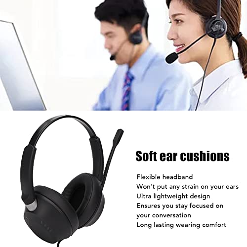 USB-Gaming-Headset mit Geräuschunterdrückung, Komfortabler PC-Kopfhörer mit Mikrofon für Heimbüros Bild 4
