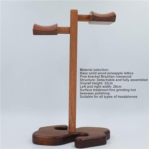 Kopfhörerständer Palisander Kopfhörerhalter Halterung Display Regal Vitrine Multi Kopfhörer PC Gaming Headset Stan Stabil & Platzsparend Bild 2