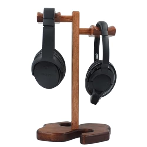 Kopfhörerständer Palisander Kopfhörerhalter Halterung Display Regal Vitrine Multi Kopfhörer PC Gaming Headset Stan Stabil & Platzsparend Bild 5